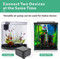 hygger 5W/10W Ultra Quiet Aquarium Air Pump - 5W, Up to 150 Gallon - image 3