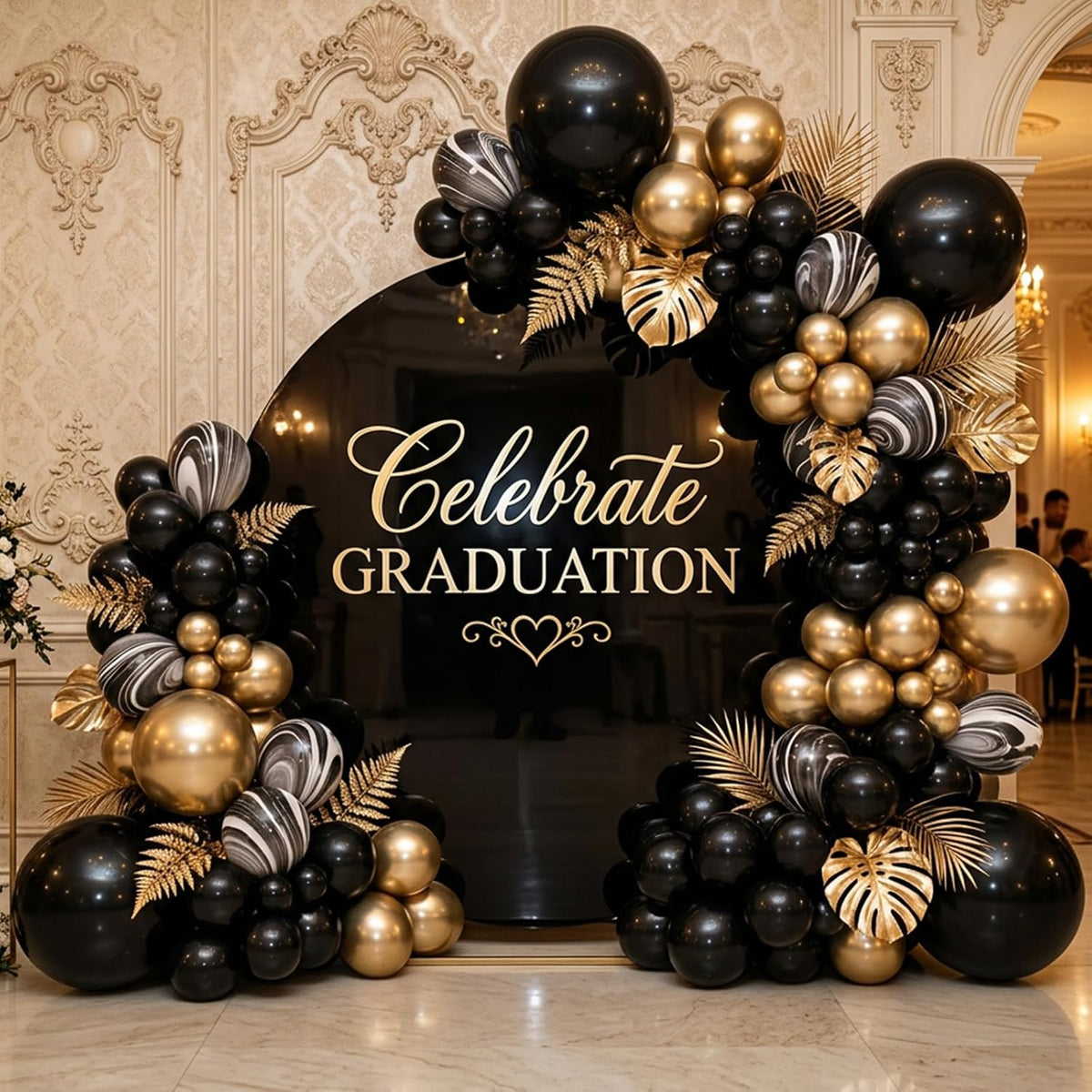 RUBFAC Gold Balloons Different Sizes Chrome Gold Balloon Arch Kit - Gold - image 4