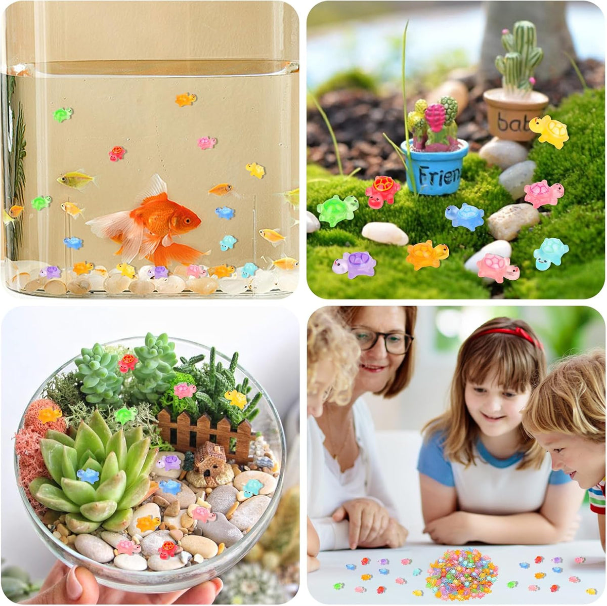 200pcs Mini Resin Ladybug Decor Tiny Ladybug for Crafts Dollhouse - Multi-colored - image 2