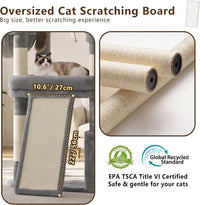 Heybly Cat Tree 72.4-Inch Anti-Tip Cat Tower with Spacious Perches - Light Gray / 72.4 inch - image 4