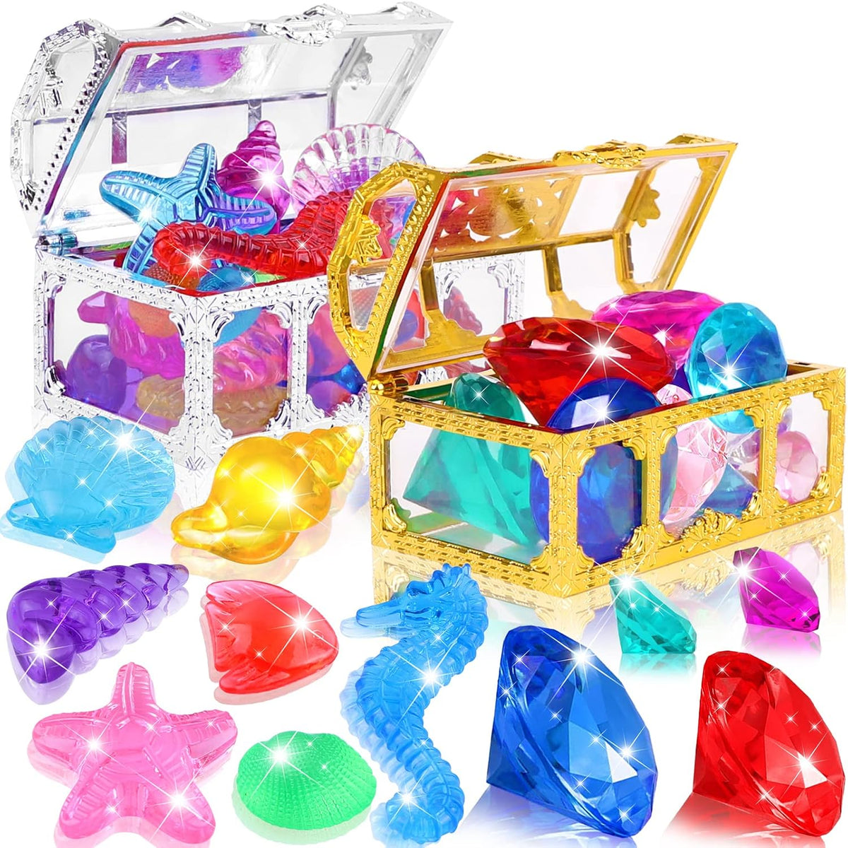 YUJUN 10PCS Diving Gem Pool Toys for Kids Swimming Pool Party Favors – Fun for Kids & Family - Ocean&classic