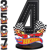 MiniInflat Race Car 5th Birthday Number Sign Centerpiece Race Car - 4th