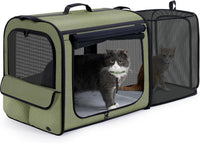 Dog Car Carrier Light Weight 24×17.7×20.5in - Green(Expandable) / 24.0"L x 17.7"W x 20.5"H
