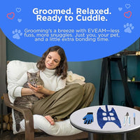 Pet Grooming Hammock for Cats & Small Dogs – Nail Clipping Kit with Sling, Clippers, File, Glove, Straps & Carabiners – Ideal for Trimming & Ear Cleaning – [S/XS] (Black, Small)
