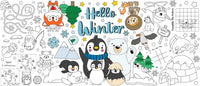 Dvbonike Jumbo Mandala Coloring Poster Giant Flower DIY Drawing Paper - Polar Animals (including mini-games)