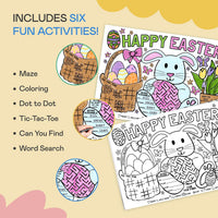 Tiny Expressions Thanksgiving coloring placemats set of 12 with turkey and activity games - view 16