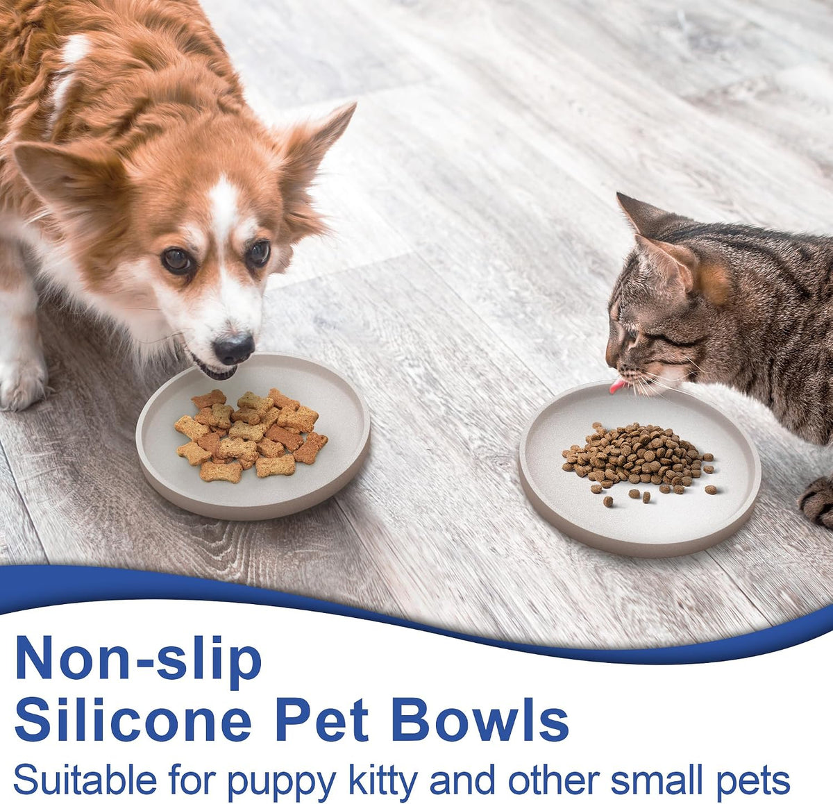 Arespark Pet Silicone Food Mat - Off white / 4 PACK - image 2