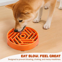 WHIPPY Slow Feeder Dog Bowl - orange - image 3