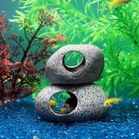 Aquarium Decorations Rock, Stackable Fish Tank Decor Cave - J001+J002 - image 3