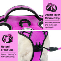IVY&LANE No Pull Dog Harness for Medium Dogs - Fuchsia Pink / Large - image 4