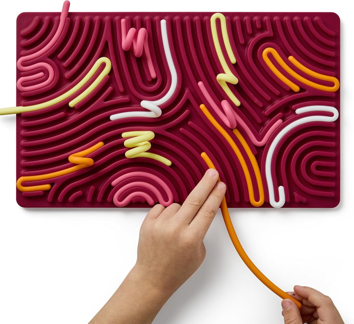 Pushpeel Sensory Activity Board: Silicone Fidget Toy for - Berry / XL Board