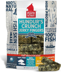 PLATO Hundur's Crunch Jerky Fingers 10oz, Natural