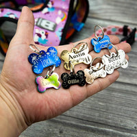 Personalized Dog Tag with 5 Lines of Custom Deep Engraved Durable Stainless Steel Pet ID Name Tag Designer Small Size Bone