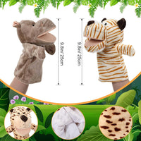 Roundfunny animal hand puppets set of 4: cow, frog, duck and sheep with movable mouths - view 7