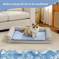 Cozy Bliss Leakproof Cooling Blanket for Large Dogs, Q-Max 0.5 - Heather Haze Blue / 25*35 - image 2