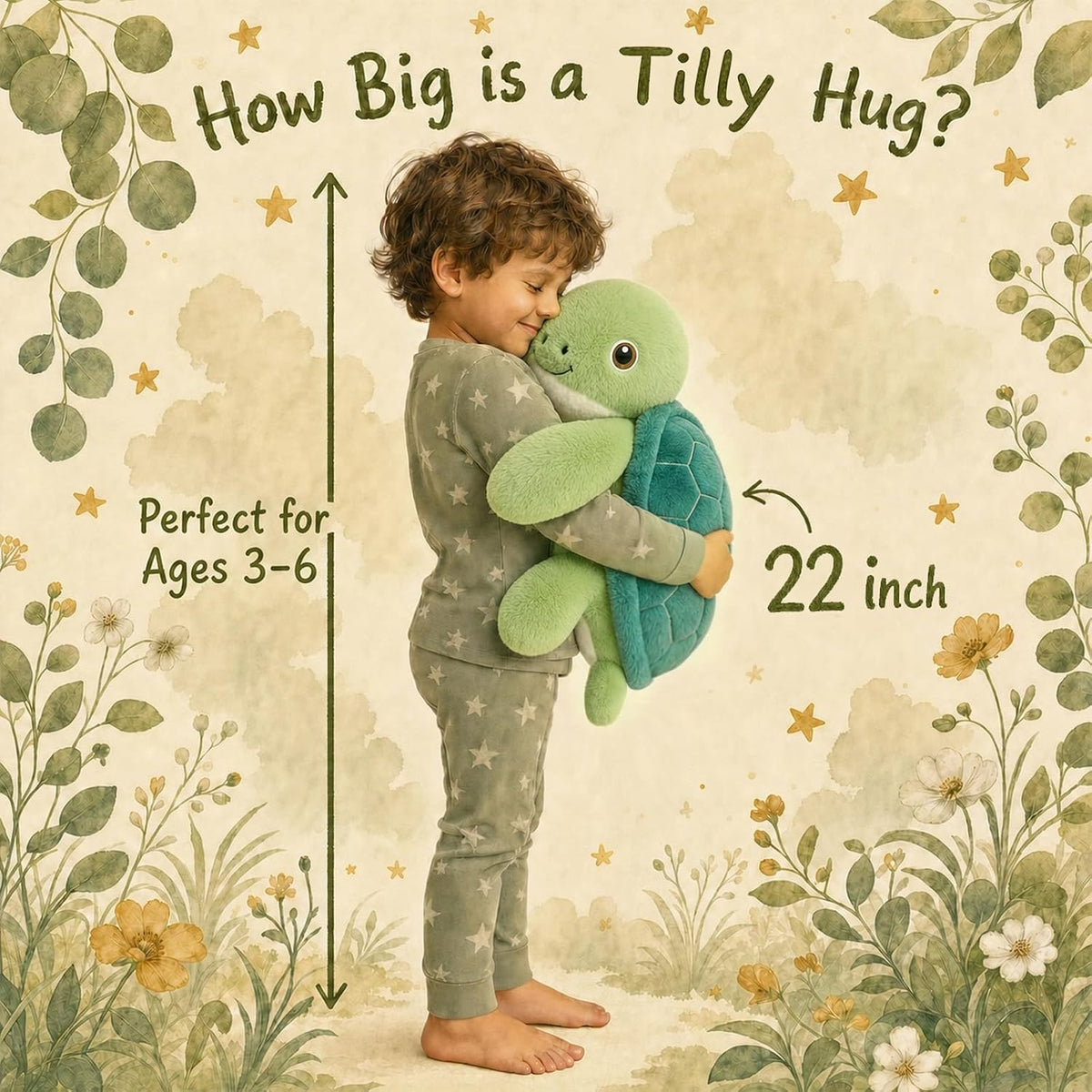 gnomantic Turtle Weighted Stuffed Animals, Plush Pillow for Kids – Fun for Kids & Family - Green Turtle / Medium / Turtle - image 2