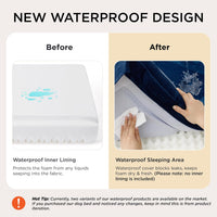 Bedsure Orthopedic Dog Bed Medium Washable Original Design - Blue Navy / 52"l X 41"w X 8"th - image 3