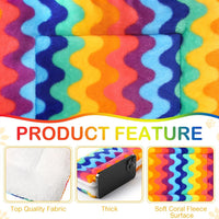 Haull 4 Pcs Waterproof Guinea Pig Bedding Mat, 13 x 10 - Rainbow / 13 x 10 Inch - image 3