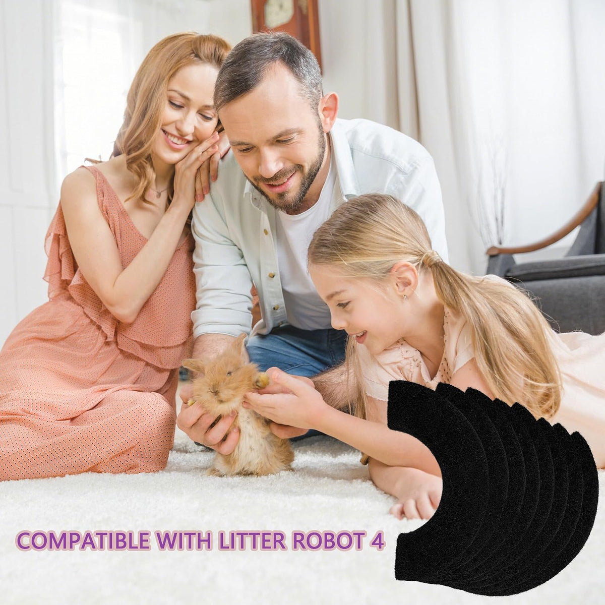 8 Pack Carbon Filters Compatible with Litter Robot 4 – Daily Care for Cats - L-R 4 Filters(8PACK) - image 3