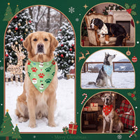 Preboun 100 Pcs Fall Paw Print Dog Bandanas Bulk - Christmas Paw Print / 31.5 x 21.7 x 21.7 Inch - image 4