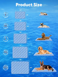 Dog Cooling Mat 2.0, Ocean Blue - Large / Blue - image 4