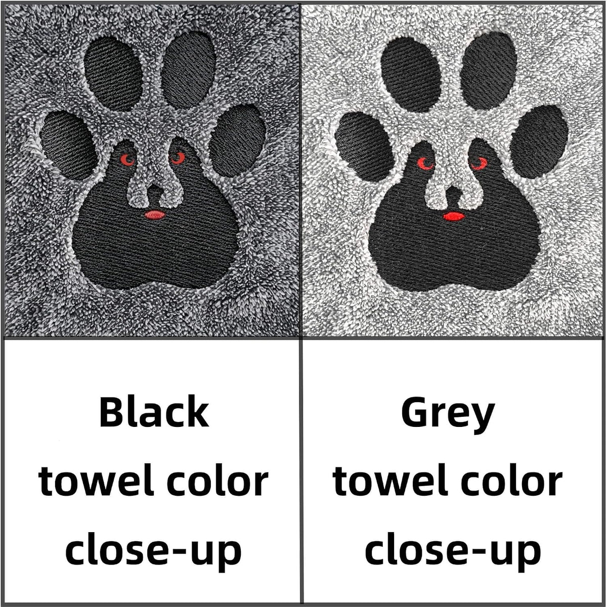 Dogvingpk Dog Towels for Drying Dogs 2 Pack - Grey and Black and Brown / XL-55" * 36" - image 4