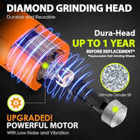 Dog Nail Grinder Upgraded - Professional 3-Speed Super Quiet and Low Vibration Electric Pet Nail Grinder with 4 LED Lights - Painless Paws Grooming & Smoothing for Small to Large Dogs (Orange)