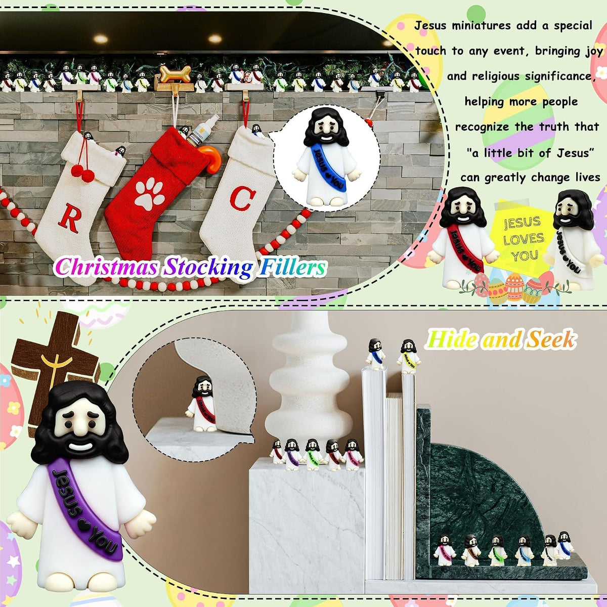 100 Pcs Mini Jesus Figures - 8 Color*200 - image 4