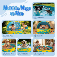 Peradix 48 inch foldable kiddie pool with blue sun canopy - view 7