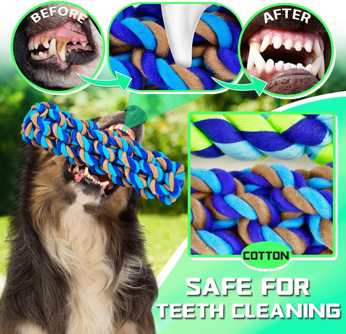 Dog Rope Toy for Large Dogs Heavy Duty Dog Chew Toys for Aggressive - 14 Packs / Large - image 4