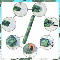 FindUWill 2-pack inflatable fabric-covered pool noodles in blue and green flower print - view 10