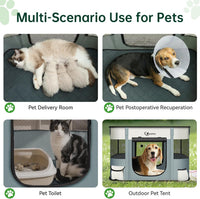 Siedihit 31" Dog Playpen, Cat Puppy Pen - Large / Grey with Pad - image 2