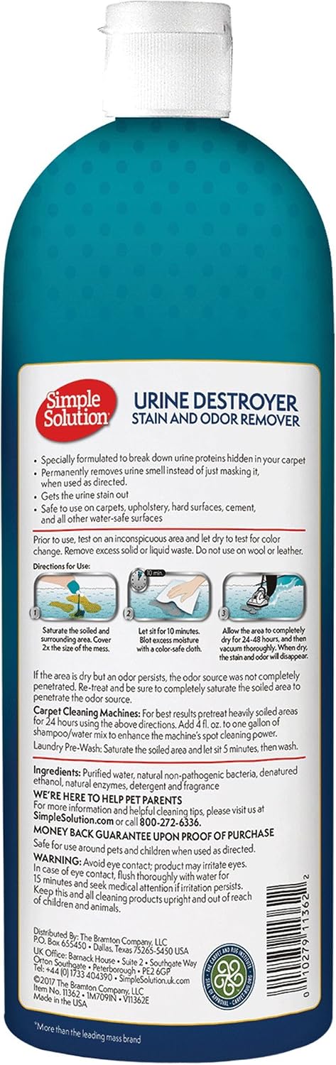 Simple Solution Urine Destroyer, Pet Urine Enzyme Cleaner - image 2