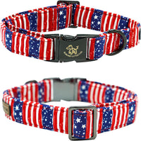 Elegant little tail Fall Dog Collar - American Flag B / X-Small (Pack of 1) - image 3