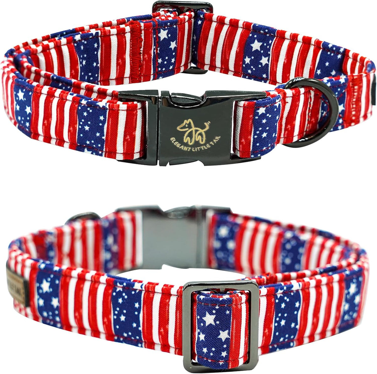 Elegant little tail Fall Dog Collar - American Flag B / X-Small (Pack of 1) - image 3