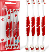 Pet Toothbrush for Dogs, Cats with Soft Bristles - Easy Teeth Cleaning & Dental Care, Non Slip Dual Head Dog Toothbrush