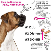 The Blissful Dog White Boxer Nose Butter for Dry, Cracked Skin, Lick-Safe Dog Nose Balm with Moisturizing Shea Butter, Almond, Olive, and Essential Oils, Pet Supplies, Uncented, 2 oz.