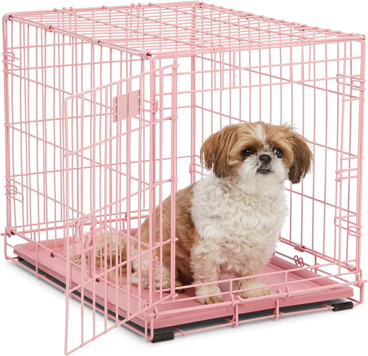 Midwest 24-Inch Pink Single Door iCrate, for Small Breeds - Pink / 24-Inch