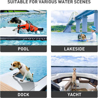 Inflatable Large Dog Water Ramp Float Floating Ramp-Swimming Pets Up - 200 Pounds Black - image 3