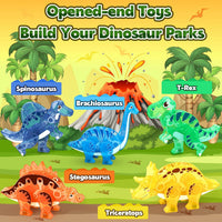 Dinosaur Toys Magnetic Tiles 3D Movable Dinos for Kids 3-5-7 - image 3