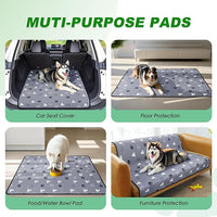 Washable Pee Pads, Puppy Pee Pad for Dogs, 2 Pack Absorbent Reusable Training Dog Pads Pet Puppy Pads, Non-Slip Potty Pads for Whelping, Playpen, Crate, Bed, Grey 24"x48"