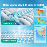 Dog Cooling Mat, Extra Large Cooling Dog Bed Mat for Indoor & Outdoor, Q-Max>0.5, Machine Washable - Blue / Large - image 2