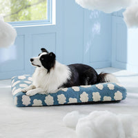 LE SURE Cute Aesthetic Dog Bed for Crate - 36.0"L x 27.0"W x 4.0"Th / Blue Checkered - image 2