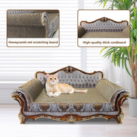 Luxury Cardboard Cat Scratcher Sofa Bed - Retro Baroque - image 4