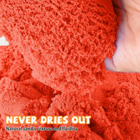 NiToy FlexiSand Toy Sand 2.2Lbs Moldable Sensory Sand for Kids - Red - image 3