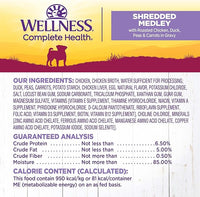 Wellness Petite Entrées Shredded Medley with Roasted Chicken, Duck, Peas & Carrots, 3-Ounce Cup (Pack of 12)