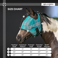 Kensington Fly Mask Web Trim Protects Horses Face and Eyes from Bites and Sun Rays While Allowing Full Visibility Ears and Forelock Able to Come Through The Mask, Small, Lavender Mint