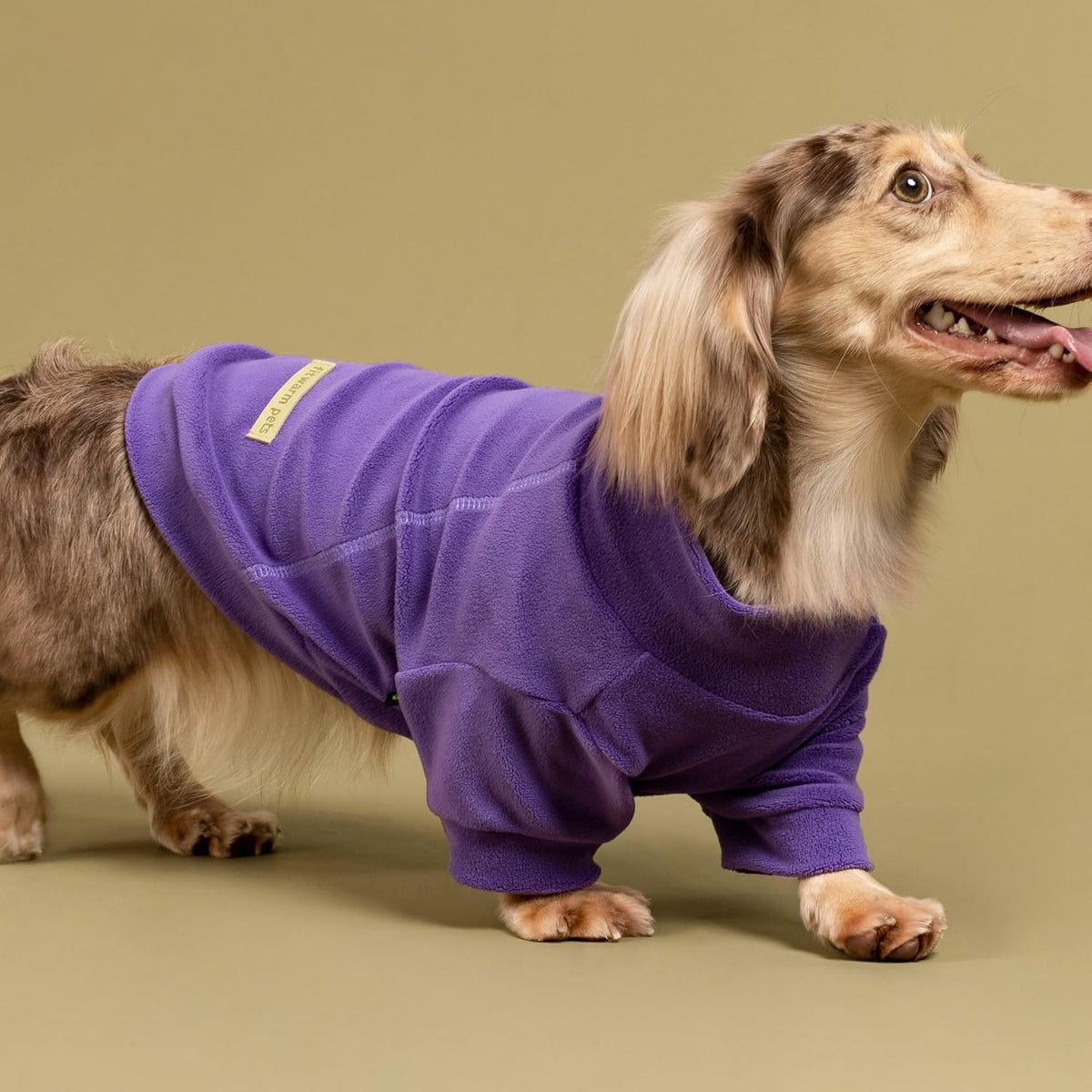 Fitwarm 3 Pack Classic Fleece Dog Sweater - Medium / Purple-MediumPurple-FireBrick - image 2