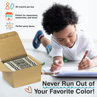 Lucky Art white crayons bulk refill pack, 80 regular size wrapped crayons - view 15