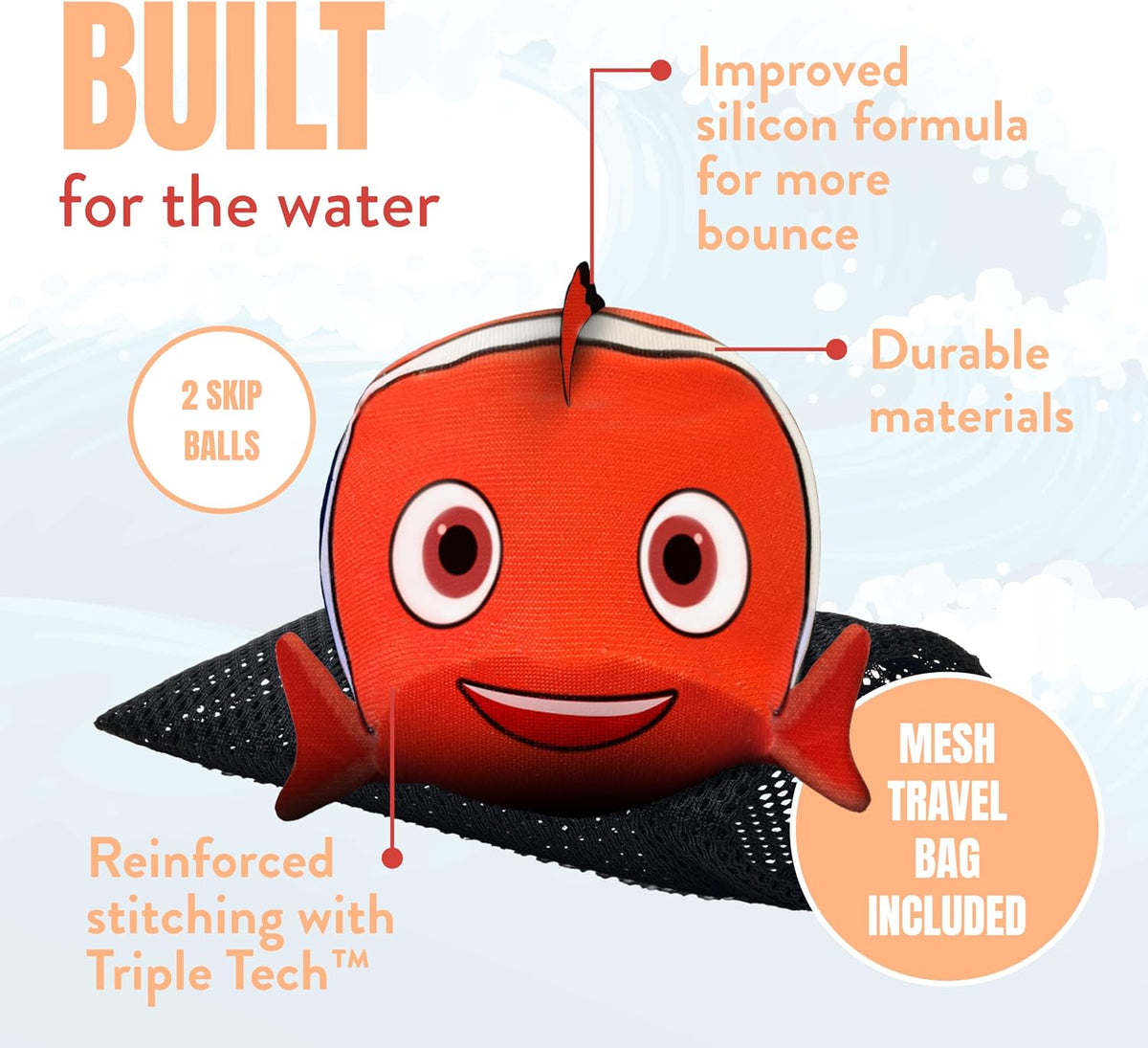 Activ Life The Ultimate Water Skip Balls - 2.2" / Clown Fish - image 3